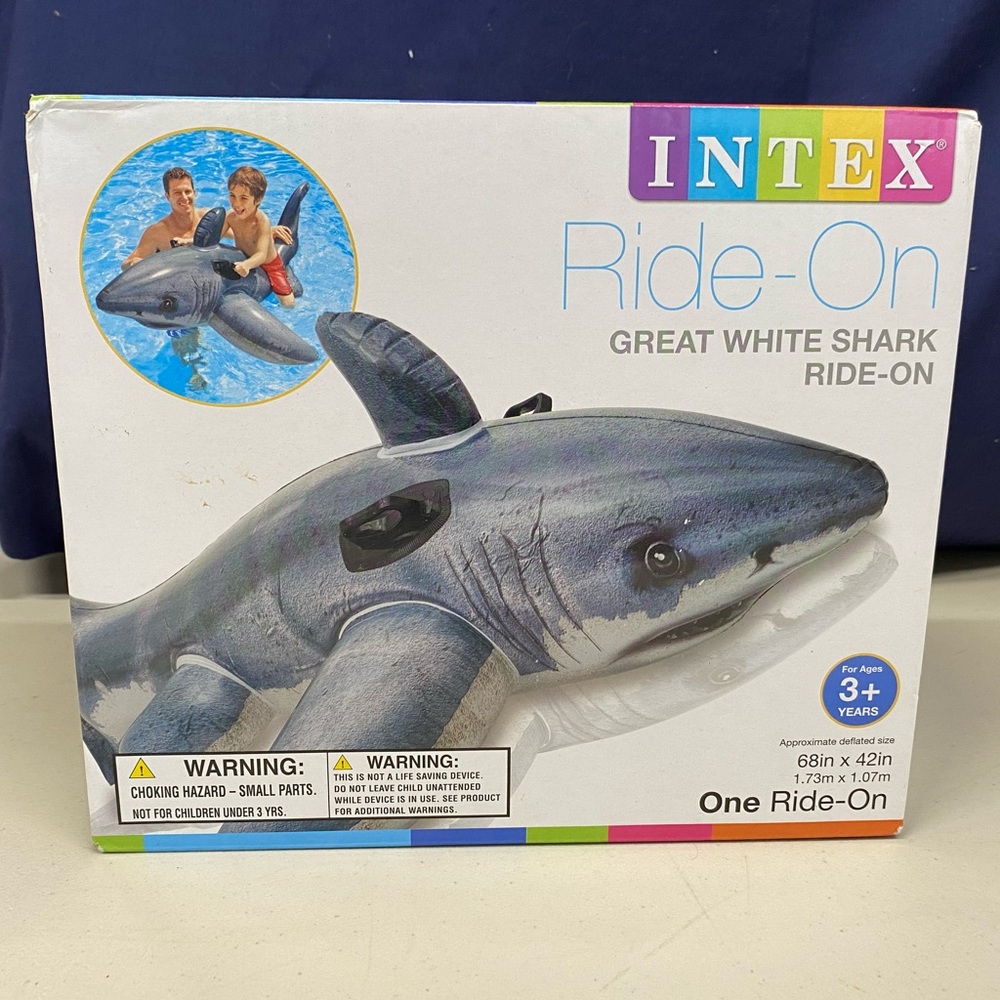 Intex Great White Shark Ride-on Inflatable Floatie